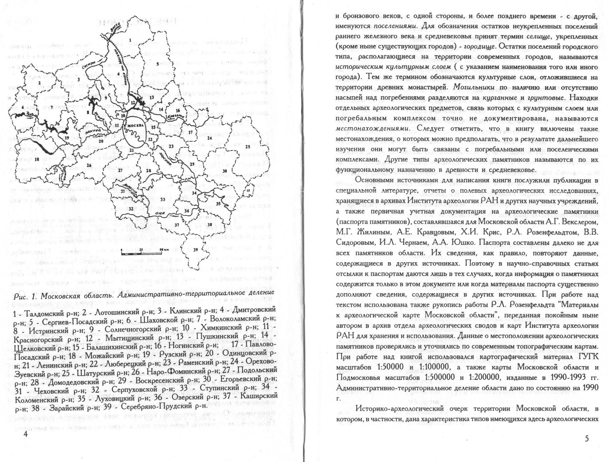 Археологическая карта россии московская область