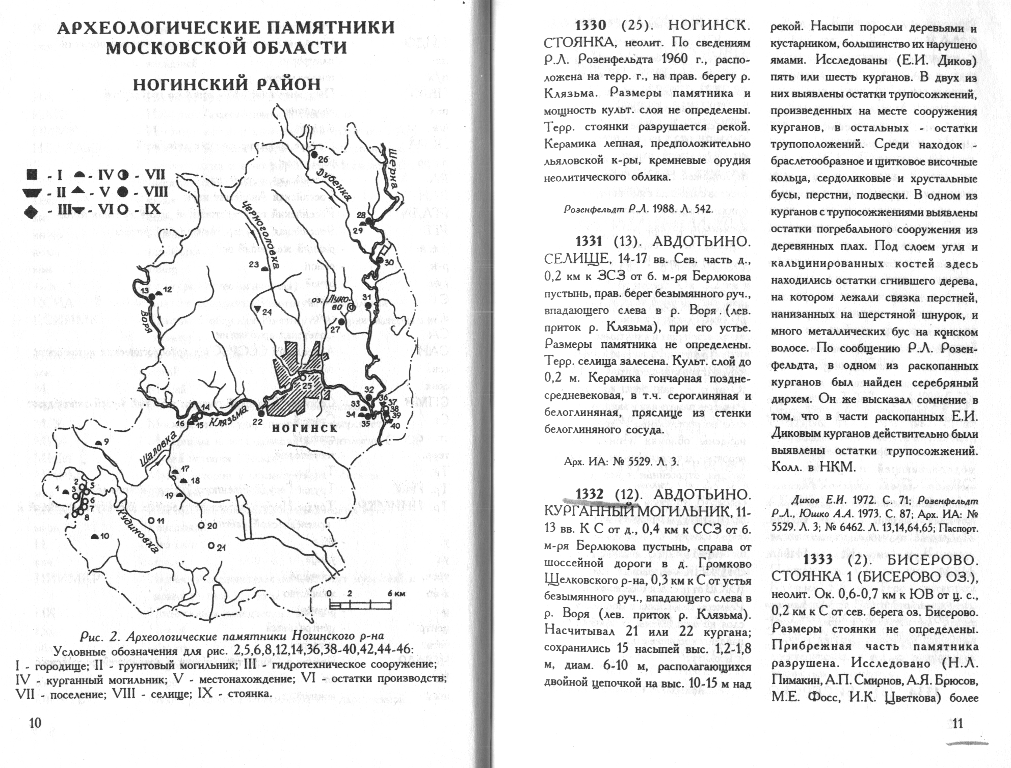 Археологическая карта россии московская область