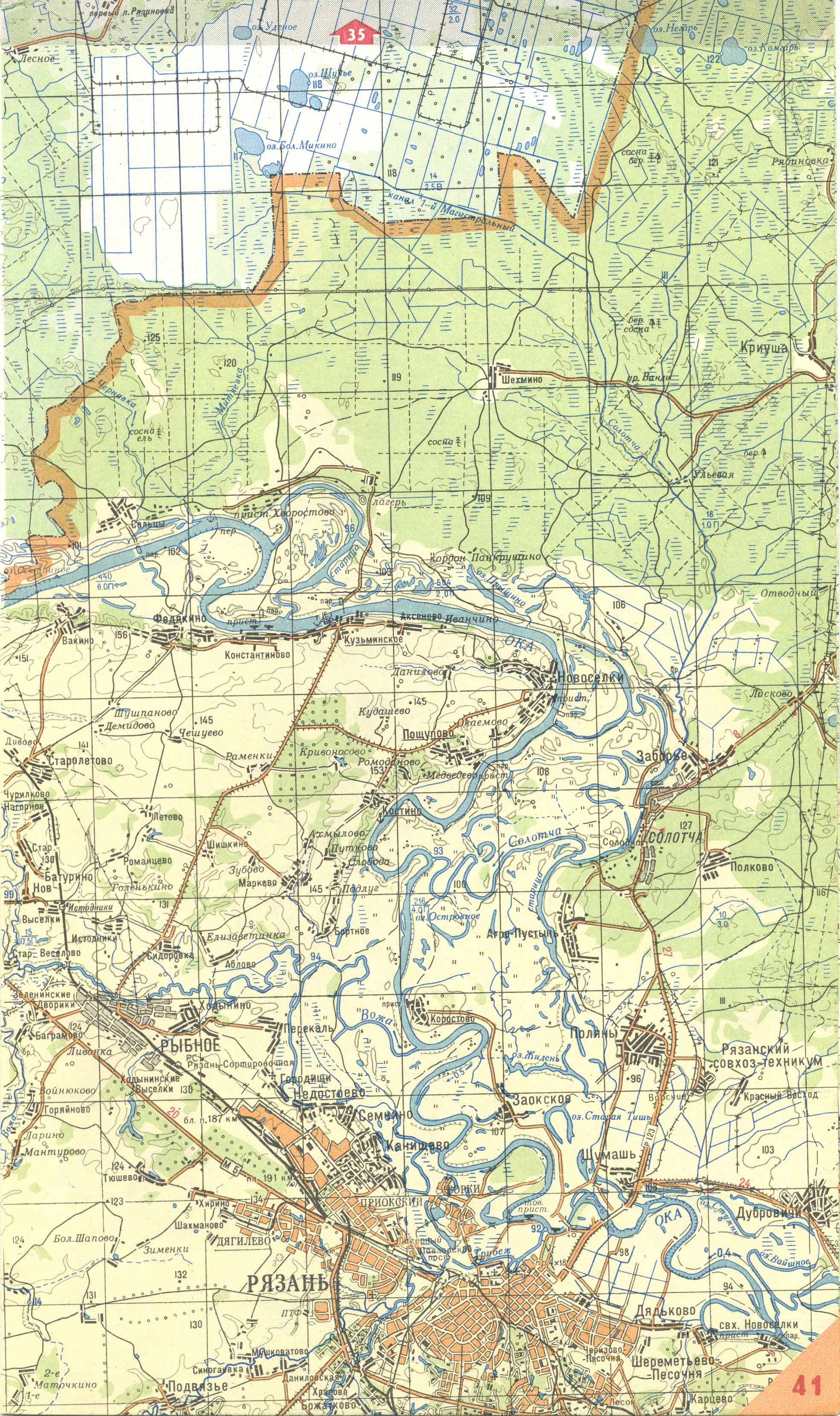 Топографическая Карта Рязанская Область
