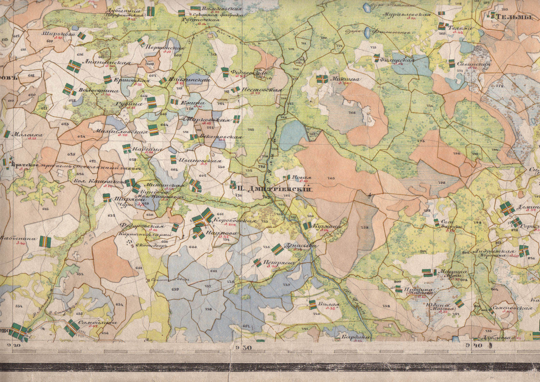 Карта менде рязанской губернии 1850