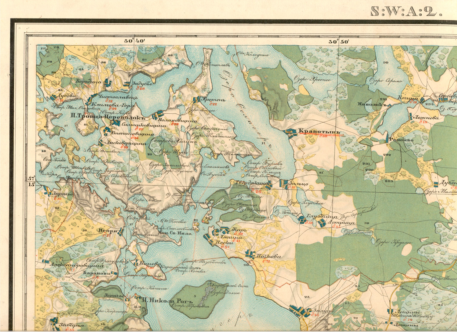 Карта менде тверской губернии 1853