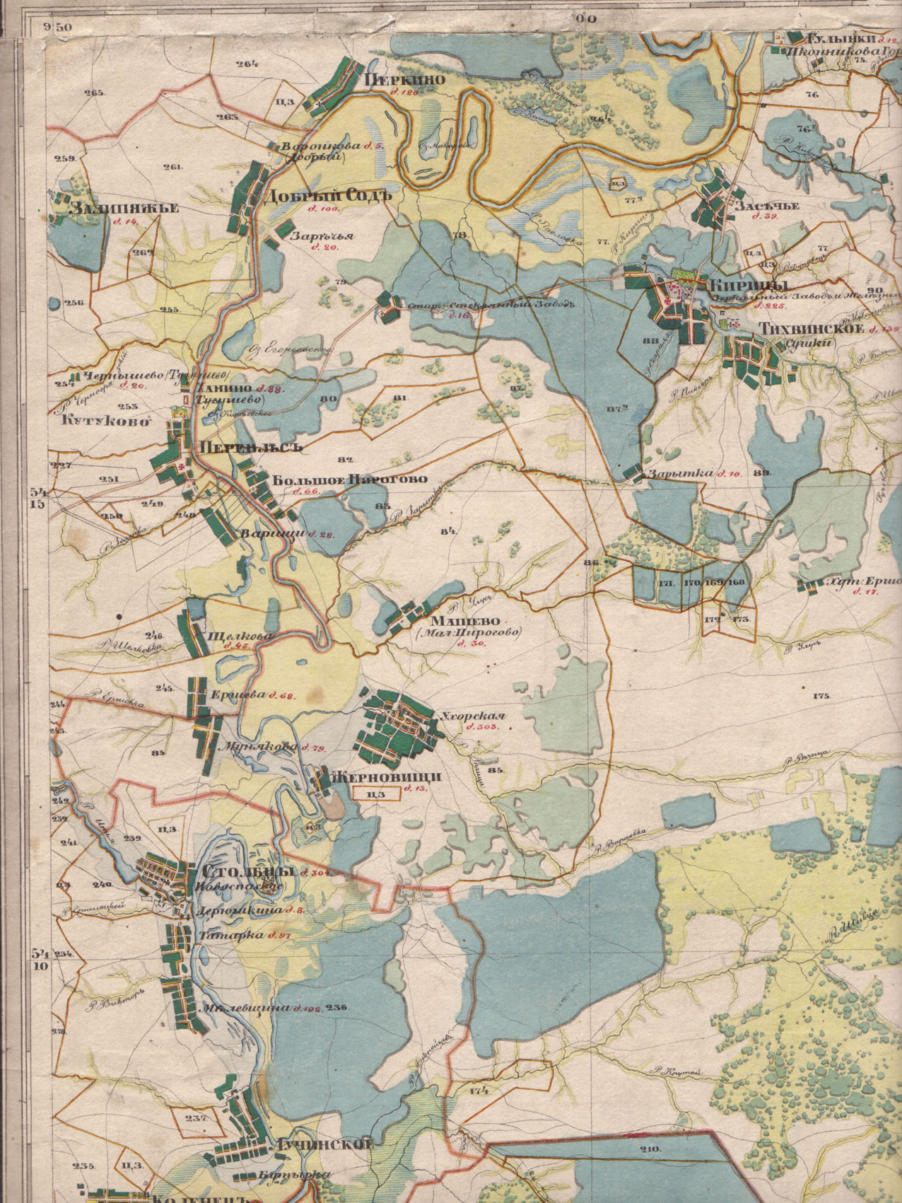 Карта менде рязанской губернии 1850